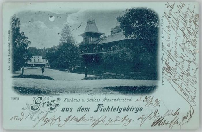 Bad Alexandersbad Kurhaus Schloss x 1899