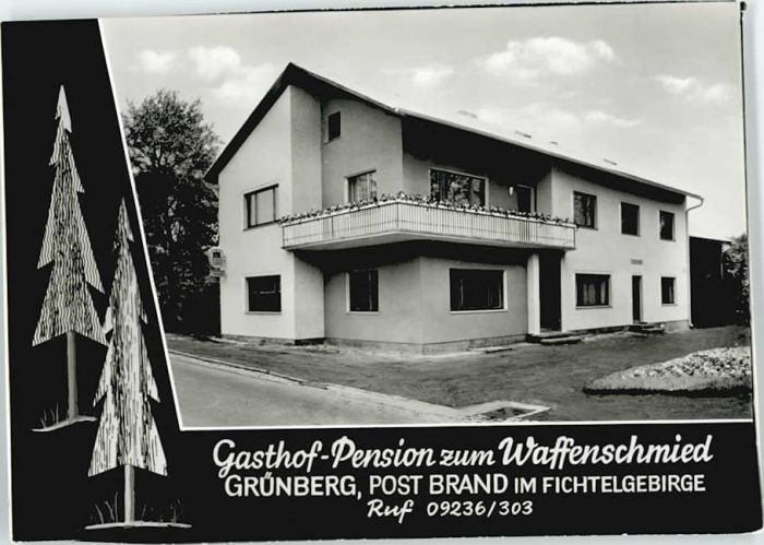 Gruenberg Oberpfalz Gasthof-Pension Waffenschmied * 1921-19
