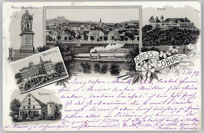 Coburg Ehrenburg Prinz Albert Denkmal Rosenau