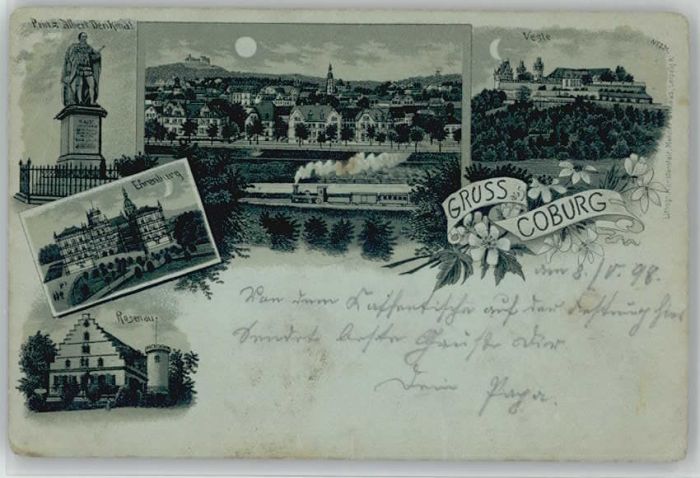 Coburg Ehrenburg Prinz Albert Denkmal Rosenau