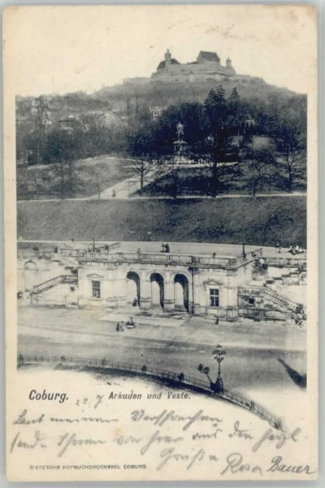 Coburg Bayern  x 1903