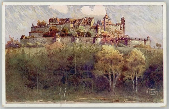 Coburg Bayern Kuenstlerkarte x 1921