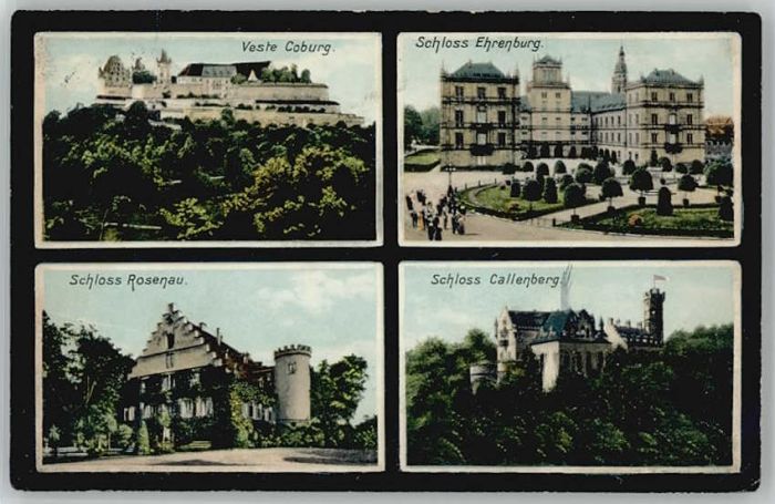Coburg Bayern Schloss Ehrenburg Schloss Rosenau Schloss Callenberg x 1909