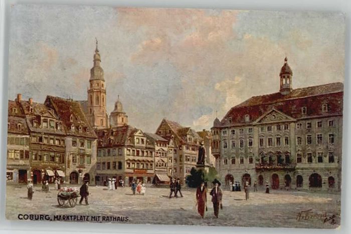 Coburg Bayern Kuenstlerkarte * 1920