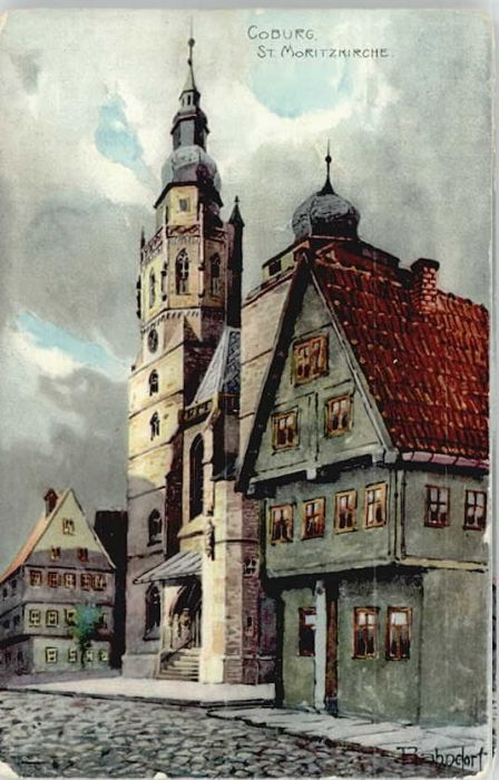 Coburg Bayern St. Moritz Kirche * 1920