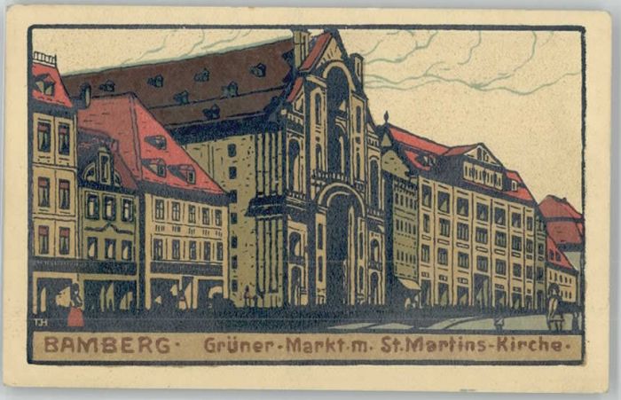 Bamberg St. Martins Kirche Feldpost x 1917