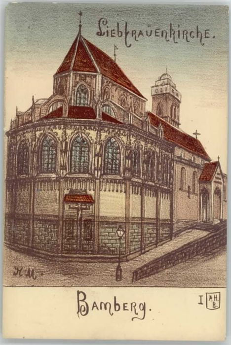 Bamberg Liebfrauen Kirche Künstlerkarte * 1900
