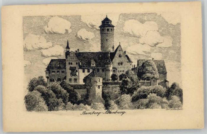 Bamberg Altenburg Künstlerkarte * 1920