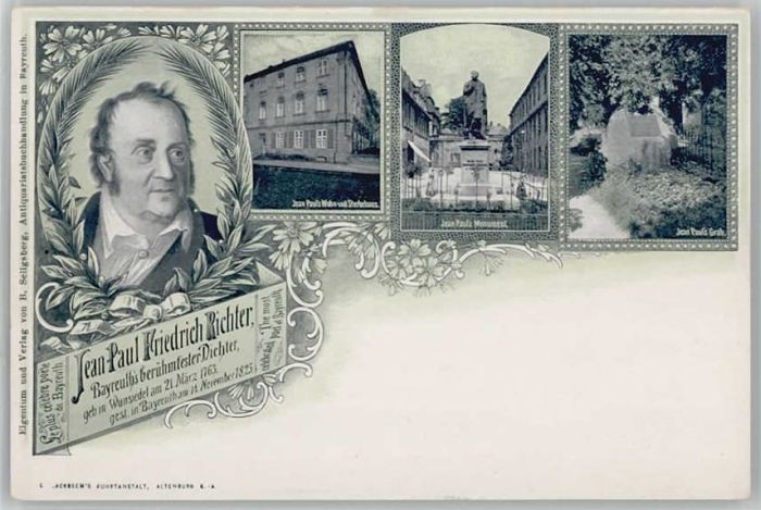 Bayreuth Jean Paul Friedrich Richter Dichter * 1