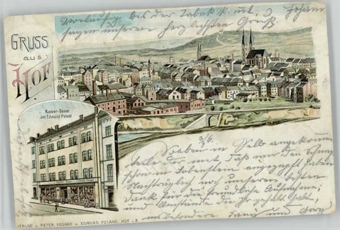 Hof Saale Kaiser-Bazar Künstlerkarte