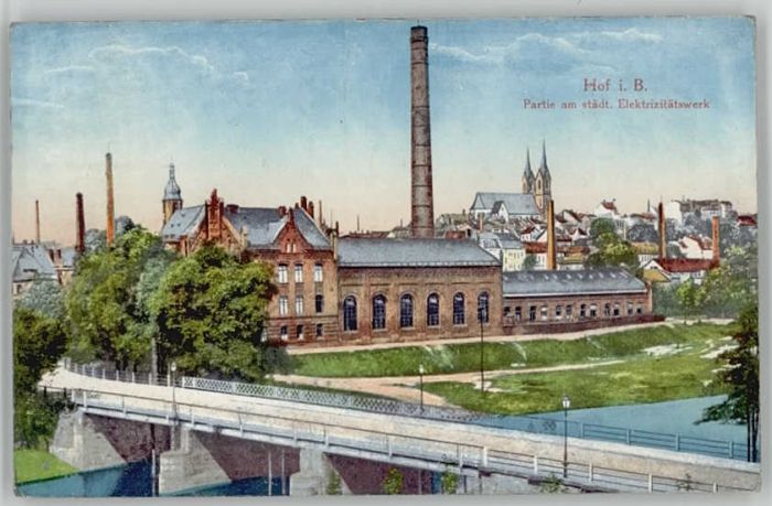 Hof Saale Städt. Elektrizitätswerk x