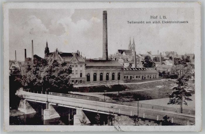 Hof Saale Städt. Elektrizitätswerk x