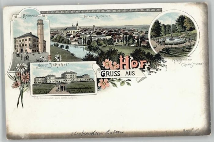 Hof Saale Rathaus Bahnhof Theresienstein