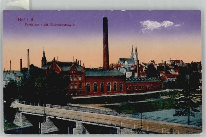 Hof Saale Städt. Elektrizitätswerk x