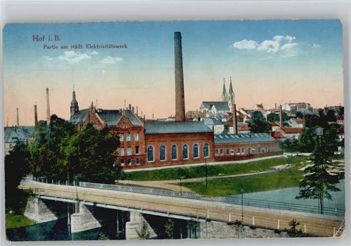 Hof Saale Städt. Elektrizitätswerk x