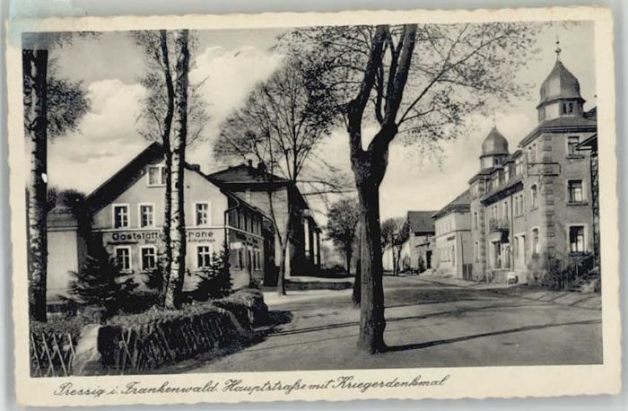 Pressig Oberfranken Pressig Hauptstrasse Krieger Denkmal