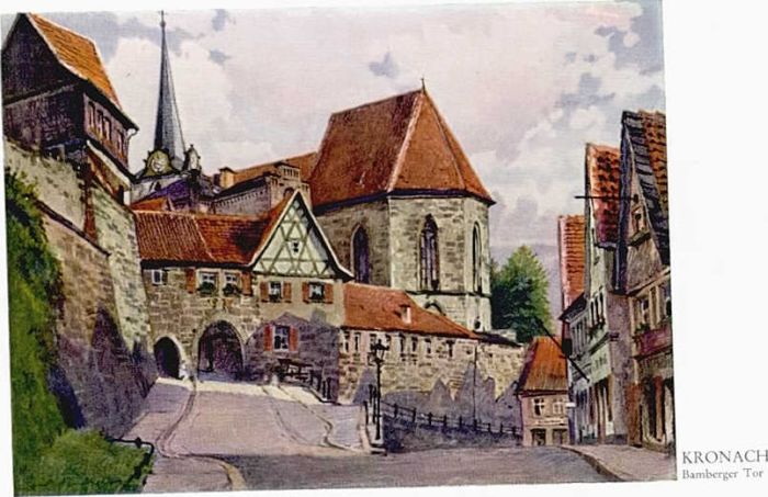 Kronach Oberfranken KünstlerGust. Lüttgens Bambergertor *