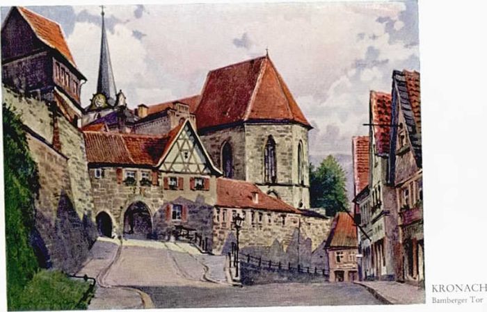 Kronach Oberfranken KünstlerGust. Lüttgens Bambergertor *