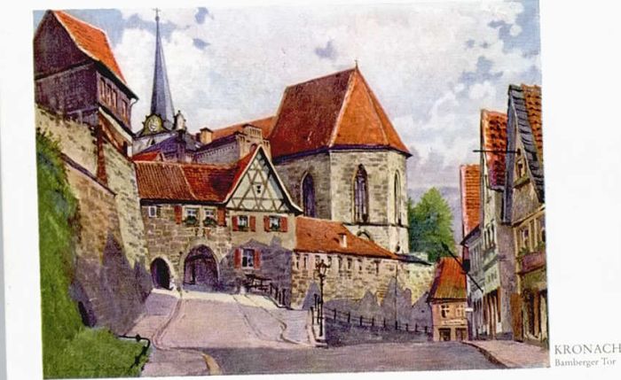 Kronach Oberfranken KünstlerGust. Lüttgens Bambergertor *