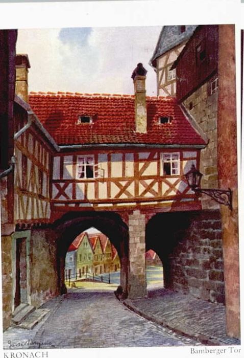 Kronach Oberfranken KünstlerGust. Lüttgens Bambergertor *