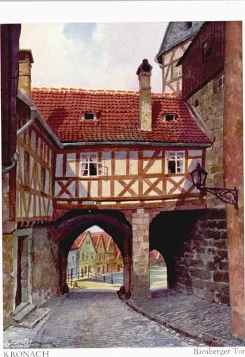 Kronach Oberfranken KünstlerGust. Lüttgens Bambergertor *