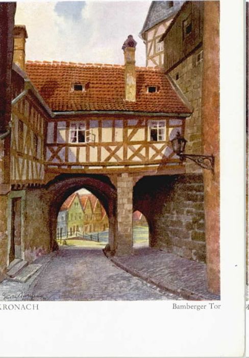 Kronach Oberfranken KünstlerGust. Lüttgens Bambergertor *