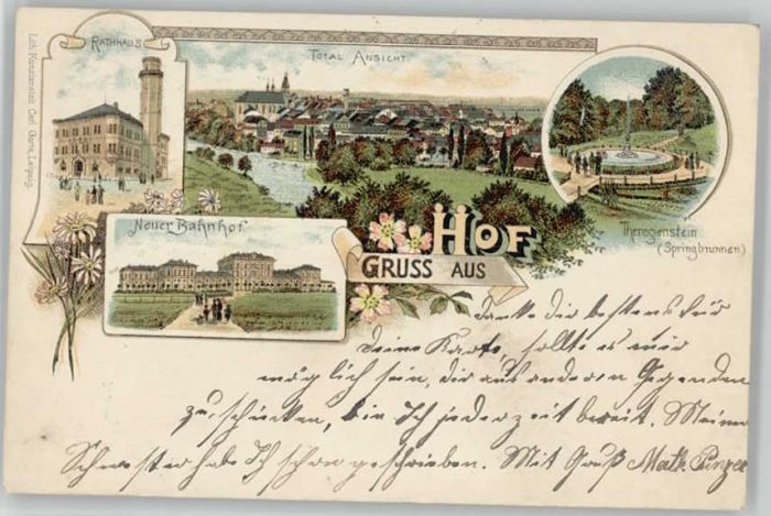 Hof Saale Rathaus Bahnhof Theresienstein