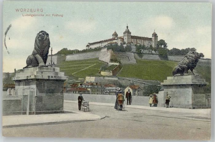 WueRZBURG Bayern udwigsbruecke mit Festung x
