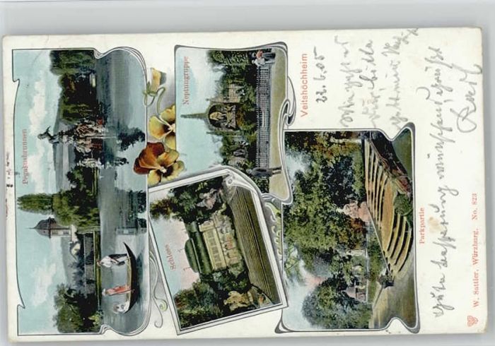 Veitshoechheim chloss Neptungruppe Pegasusbrunnen