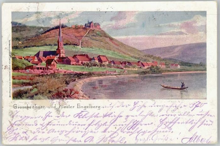 Grossheubach Kloster Engelberg Künstlerkarte