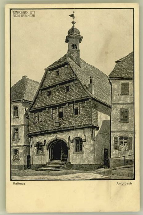 Amorbach Miltenberg Amorbach Rathaus KünstlerAlois Leibinge