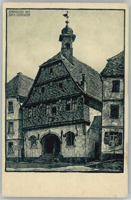 Amorbach Miltenberg Amorbach Rathaus KünstlerAlois Leibinge