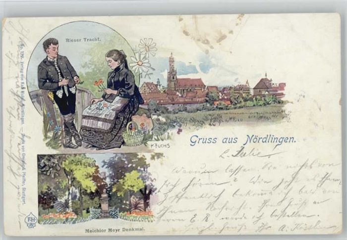 Noerdlingen ünstlerK. Fuchs Rieser Tracht x