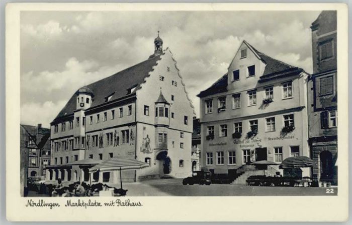 Noerdlingen arktplatz Rathaus
