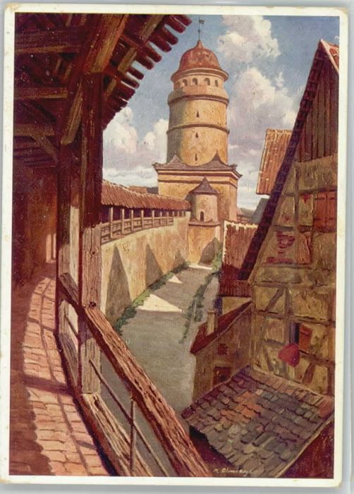 Noerdlingen ehrgang Löpsinger Tor KünstlerM. Ohmaye