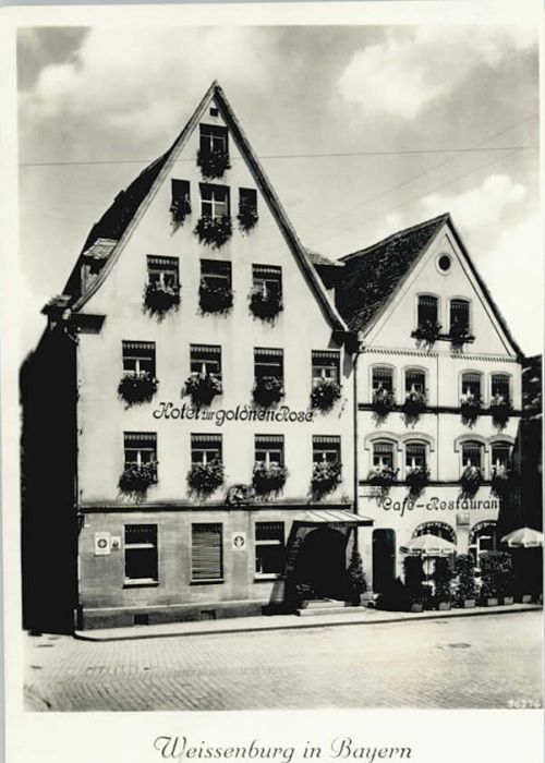 Weissenburg Bayern Hotel zur goldnen Rose Cafe Restaurant