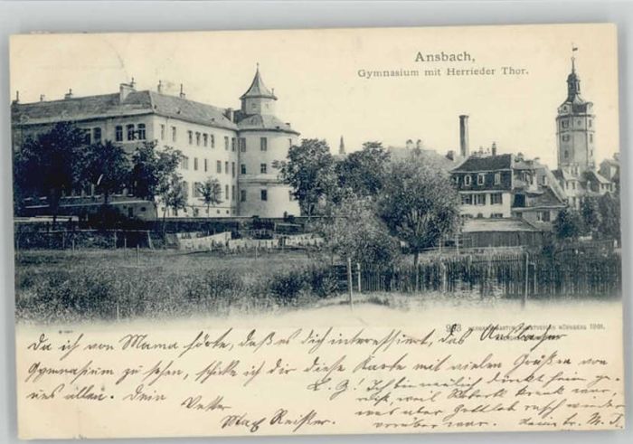 Ansbach Mittelfranken Ansbach Herrieder Tor Gymnasium