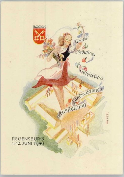 REGENSBURG Bayern Ausstellung Kuenstlerkarte