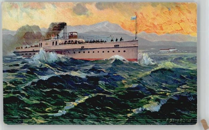 Diessen Ammersee Dampfer Diessen KünstlerF. Bernhard