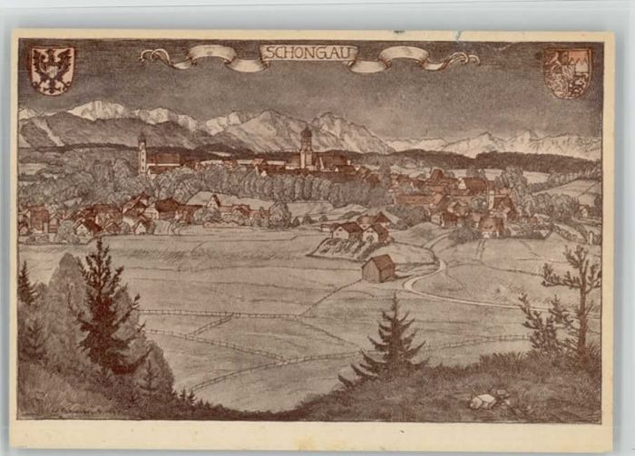 Schongau KünstlerFahrenburch Festpostkarte