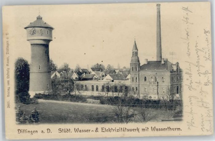Dillingen Donau Wasserwerk Elektrizitätswerk Wasserturm