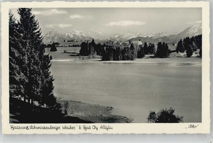 Oy Bad Mittelberg Oberallgaeu Bayern Schwarzenberger Weiher x 1953