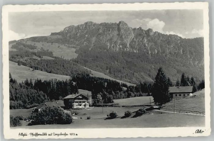 Wertach Gasthof Pension Pfeiffermühle x 1951