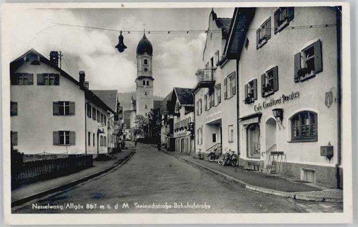 Nesselwang Allgaeu Bayern Steinachstrasse Bahnhofstrasse x 1943