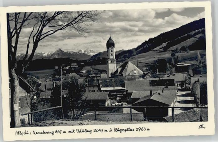 Nesselwang Allgaeu Bayern Saeuling Zugspitze * 1948