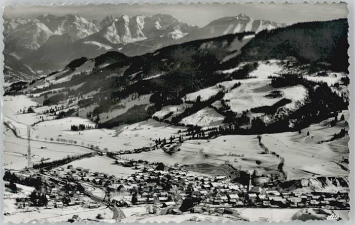 Nesselwang Allgaeu Bayern Fliegeraufnahme Rossberg Schlicke * 1955