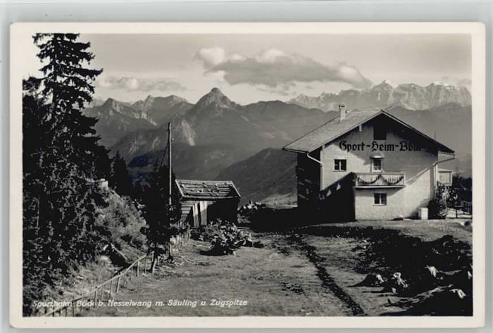 Nesselwang Allgaeu Bayern Saeuling Zugspitze Sportheim Boeck * 1940