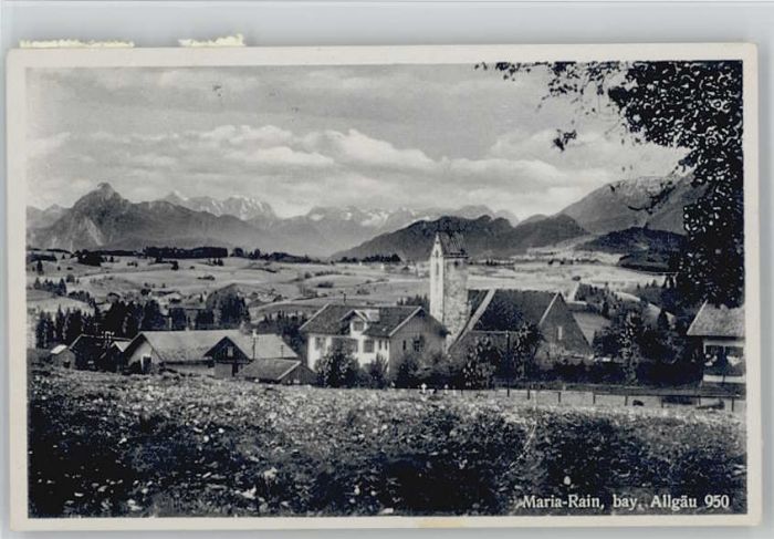 Nesselwang Allgaeu Bayern [Stempelabschlag] Maria-Rain x 1950