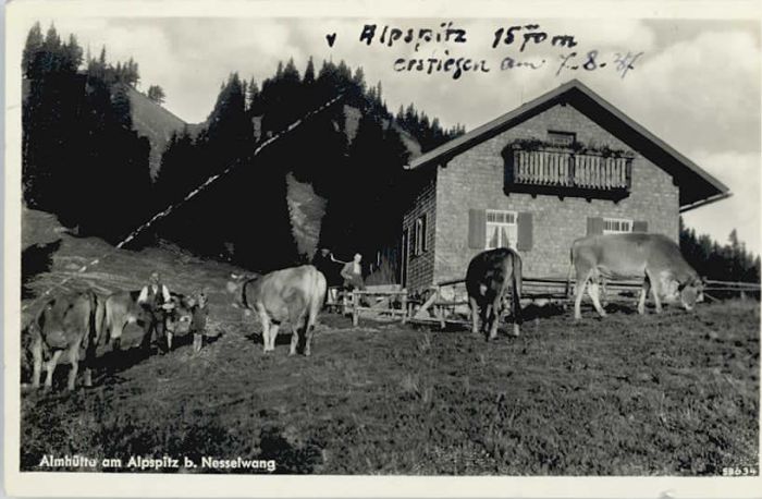 Nesselwang Allgaeu Bayern Almhuette Alpspitz x 1937