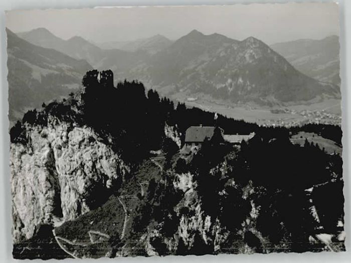 Pfronten Ostallgaeu Bayern Falkenstein Fliegeraufnahme